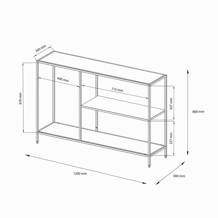 Consolle Vaprio, Tavolo multiuso, Mobiletto d'appoggio, Scrivania da corridoio, 120x30 h80 cm, Panna
