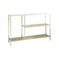 Consolle Vaprio, Tavolo multiuso, Mobiletto d'appoggio, Scrivania da corridoio, 120x30 h80 cm, Panna