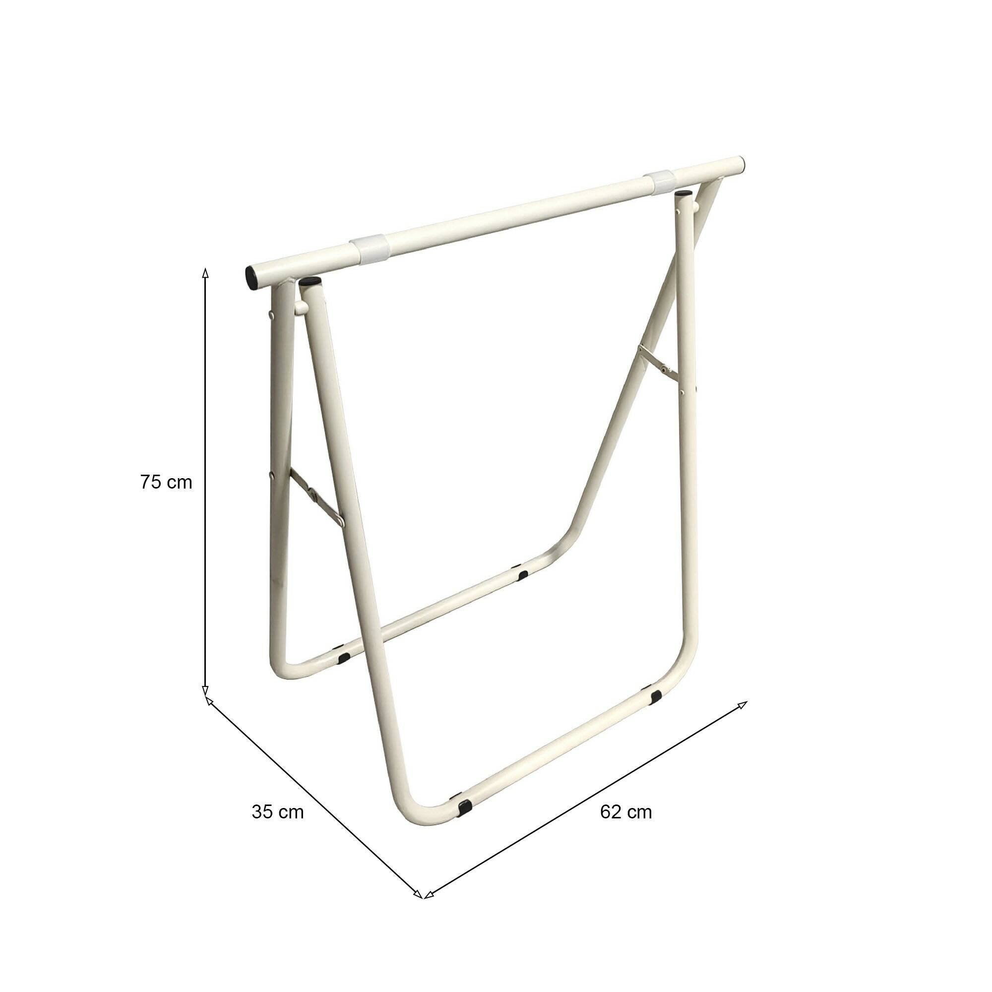 Cavalletto Osimo, Complemento d'arredo, Articolo decorativo, Accessorio d'arredo, 62x35 h75 cm, Panna