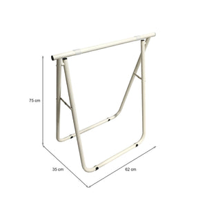 Cavalletto Osimo, Complemento d'arredo, Articolo decorativo, Accessorio d'arredo, 62x35 h75 cm, Panna