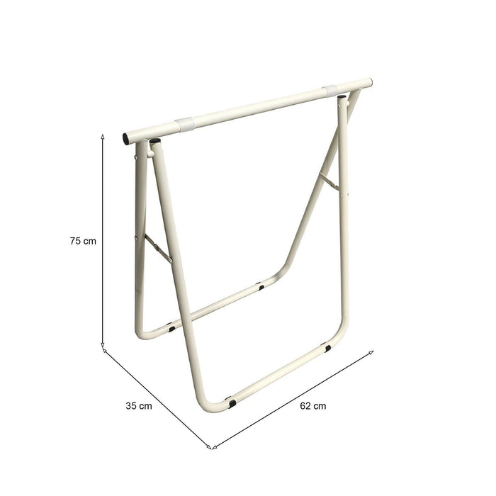 Cavalletto Osimo, Complemento d'arredo, Articolo decorativo, Accessorio d'arredo, 62x35 h75 cm, Panna