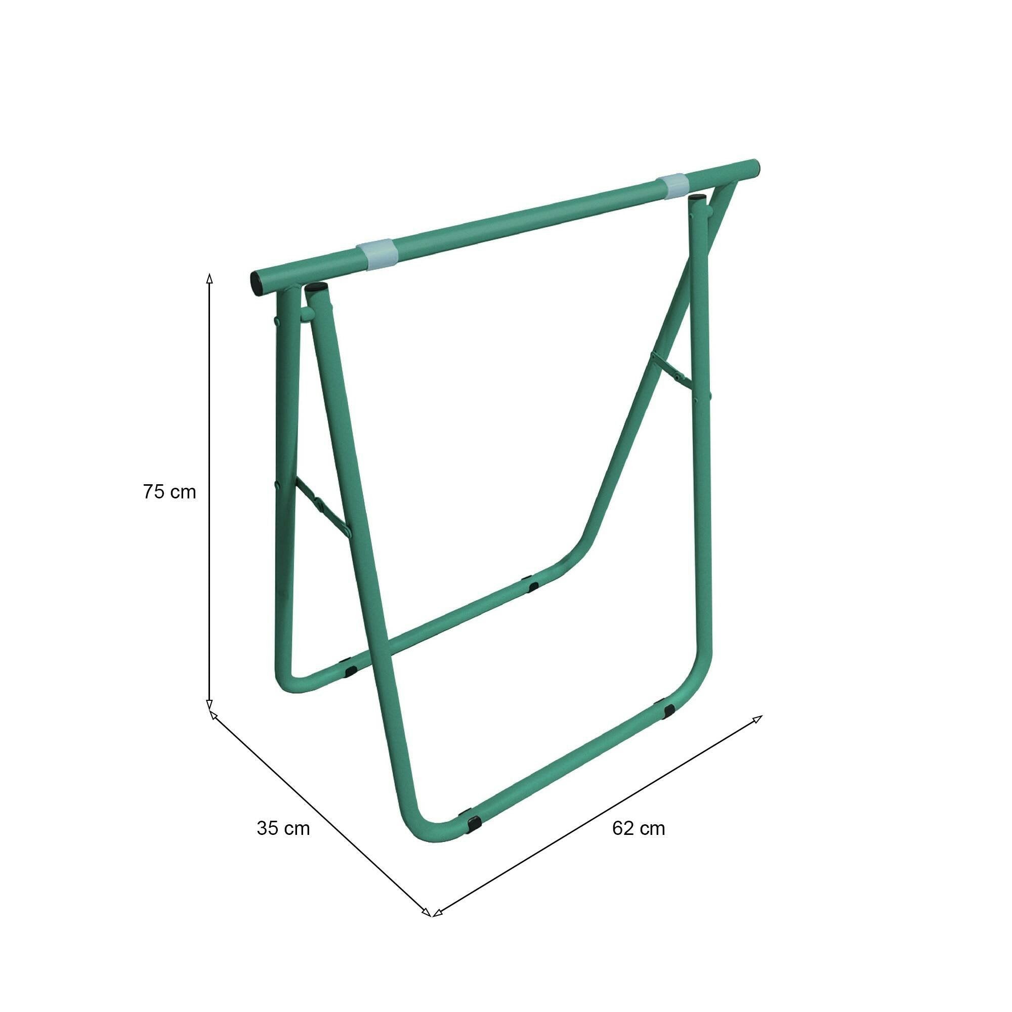 Cavalletto Osimo, Complemento d'arredo, Articolo decorativo, Accessorio d'arredo, 62x35 h75 cm, Verde
