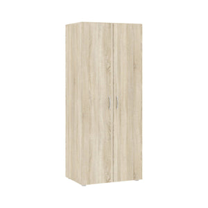 Guardaroba 2 ante Malvito, Mobile camera da letto, Cabina armadio portabiti, Armadio appendiabiti, 74x52 h179 cm, Rovere