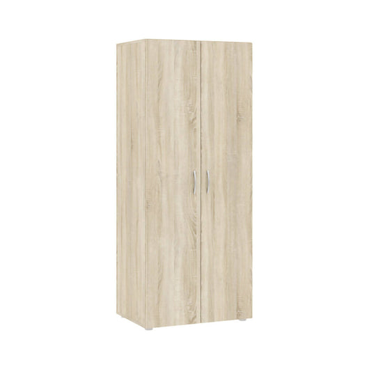 Guardaroba 2 ante Malvito, Mobile camera da letto, Cabina armadio portabiti, Armadio appendiabiti, 74x52 h179 cm, Rovere