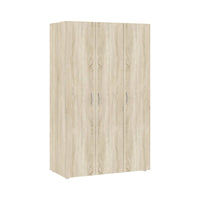 Guardaroba 3 ante Pettineo, Mobile camera da letto, Cabina armadio portabiti, Armadio appendiabiti, 111x52 h179 cm, Rovere