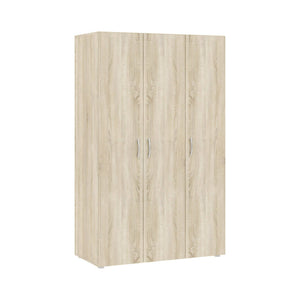 Guardaroba 3 ante Pettineo, Mobile camera da letto, Cabina armadio portabiti, Armadio appendiabiti, 111x52 h179 cm, Rovere