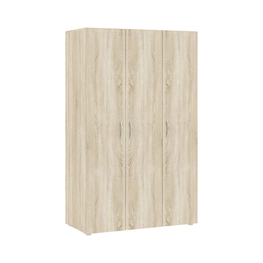 Guardaroba 3 ante Pettineo, Mobile camera da letto, Cabina armadio portabiti, Armadio appendiabiti, 111x52 h179 cm, Rovere