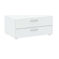 Cassettiera Piatto, Settimino multiuso, Comò camera da letto, Mobile con cassetti, 74x52 h35 cm, Bianco