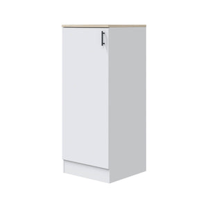 Cucina completa Telinea, Composizione cucina moderna, Set cucina componibile, Soluzione cucina funzionale, Bianco e Rovere