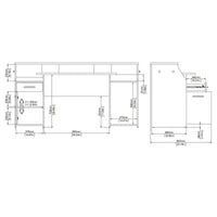 Scrivania Zennithor, tavolo da lavoro dotato di 1 anta e 1 cassetto, ideale per ufficio e gaming, 171x62 h89 cm, Grigio