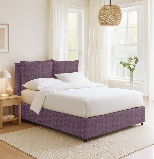 Penrith, Letto Singolo Sfoderabile Made in Italy, Viola Lilla