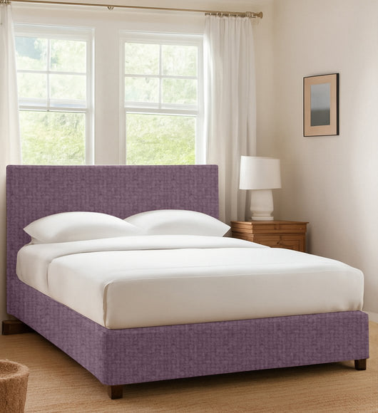 Worthing, Letto Matrimoniale Sfoderabile Made in Italy, Viola Lilla