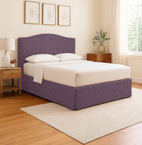 Bebington, Letto Matrimoniale Sfoderabile Made in Italy, Viola Lilla