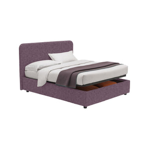 Slough, Letto Singolo Sfoderabile Made in Italy, Viola Lilla