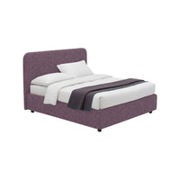 Bury, Letto Matrimoniale Sfoderabile Made in Italy, Viola Lilla