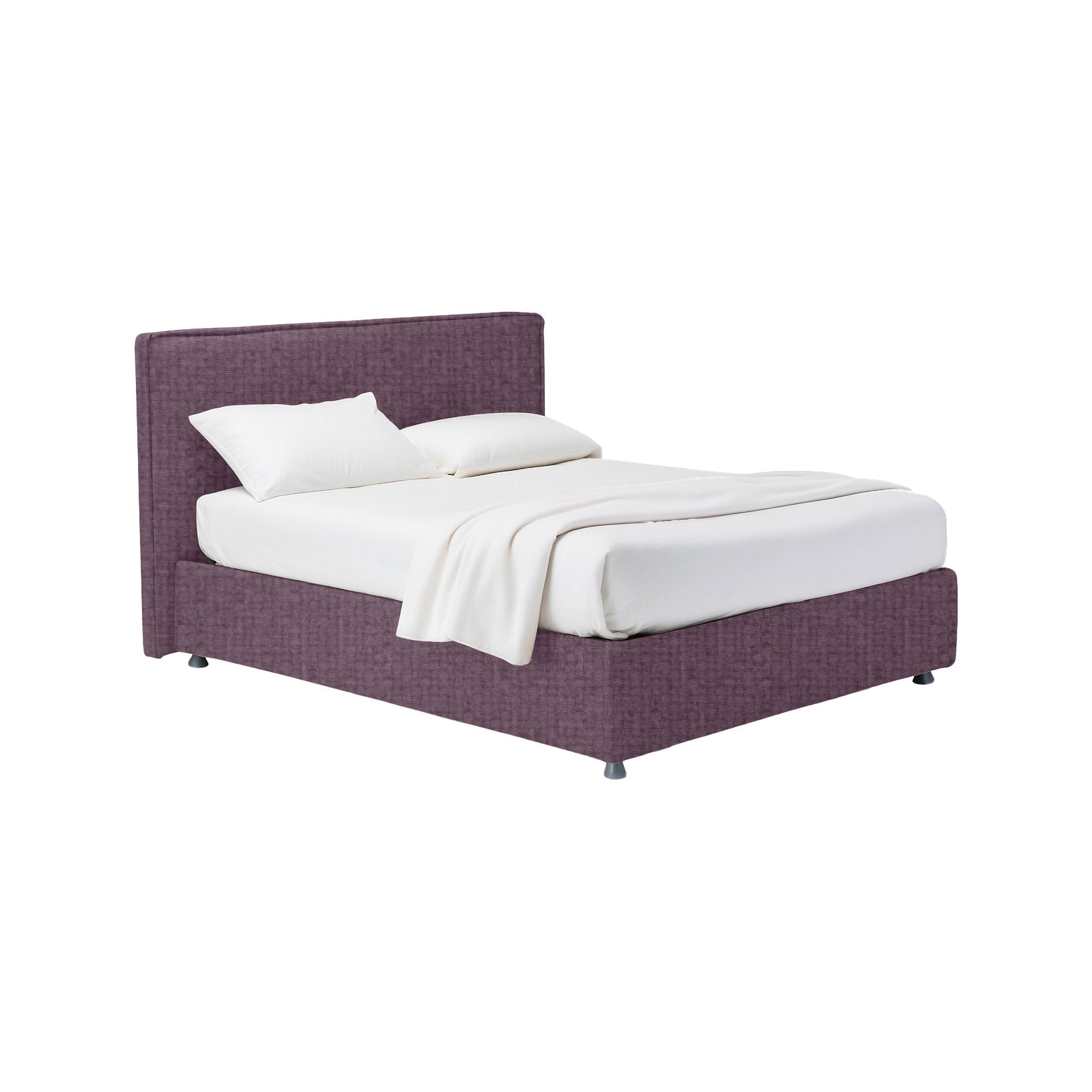 Harlow, Letto Piazza e Mezza Sfoderabile Made in Italy, Viola Lilla