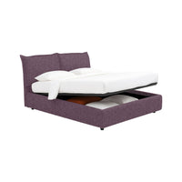 Uckfield, Letto Matrimoniale Sfoderabile Made in Italy, Viola Lilla
