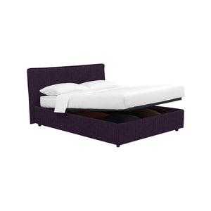 Oldham, Letto Piazza e Mezza Sfoderabile Made in Italy, Viola