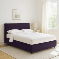 Oldham, Letto Piazza e Mezza Sfoderabile Made in Italy, Viola