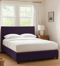 Basildon, Letto Matrimoniale Sfoderabile Made in Italy, Viola