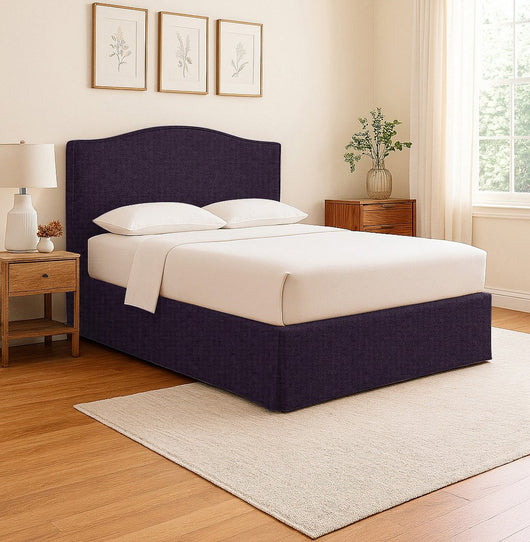 Runcorn, Letto Piazza e Mezza Sfoderabile Made in Italy, Viola