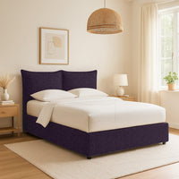 Newquay, Letto Singolo Sfoderabile Made in Italy, Viola