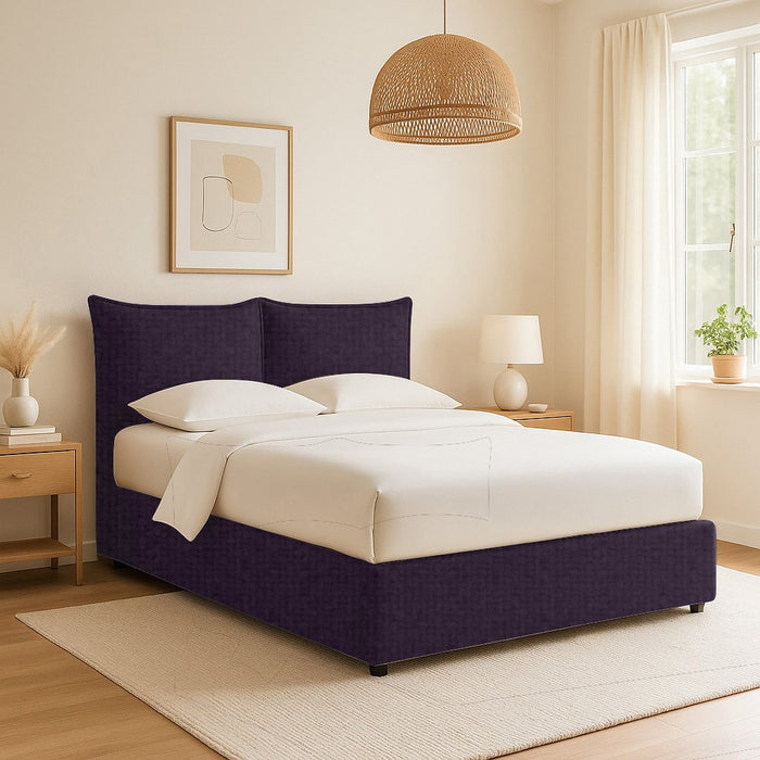 Newquay, Letto Singolo Sfoderabile Made in Italy, Viola