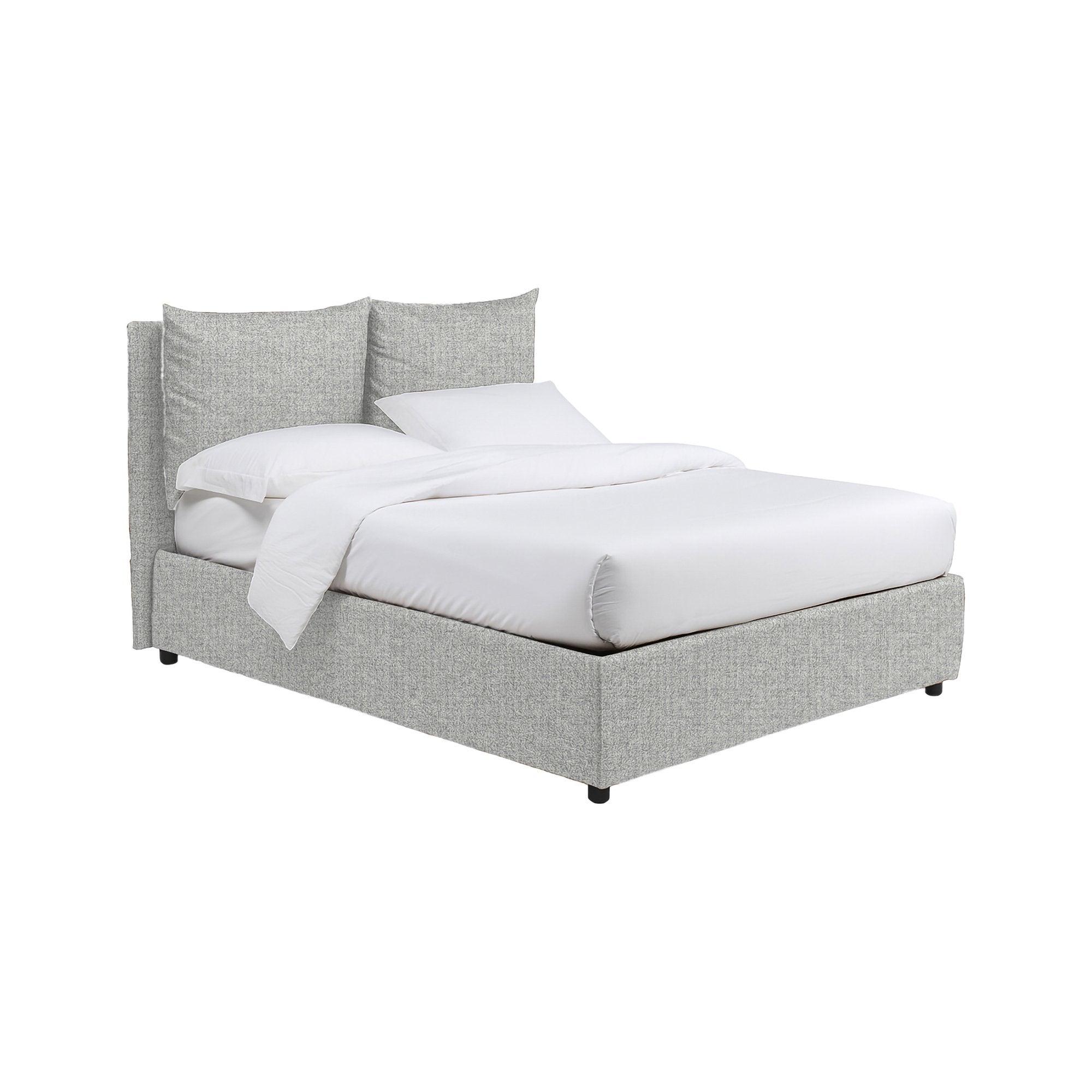 Todmorden, Letto Singolo Sfoderabile Made in Italy, Grigio Chiaro