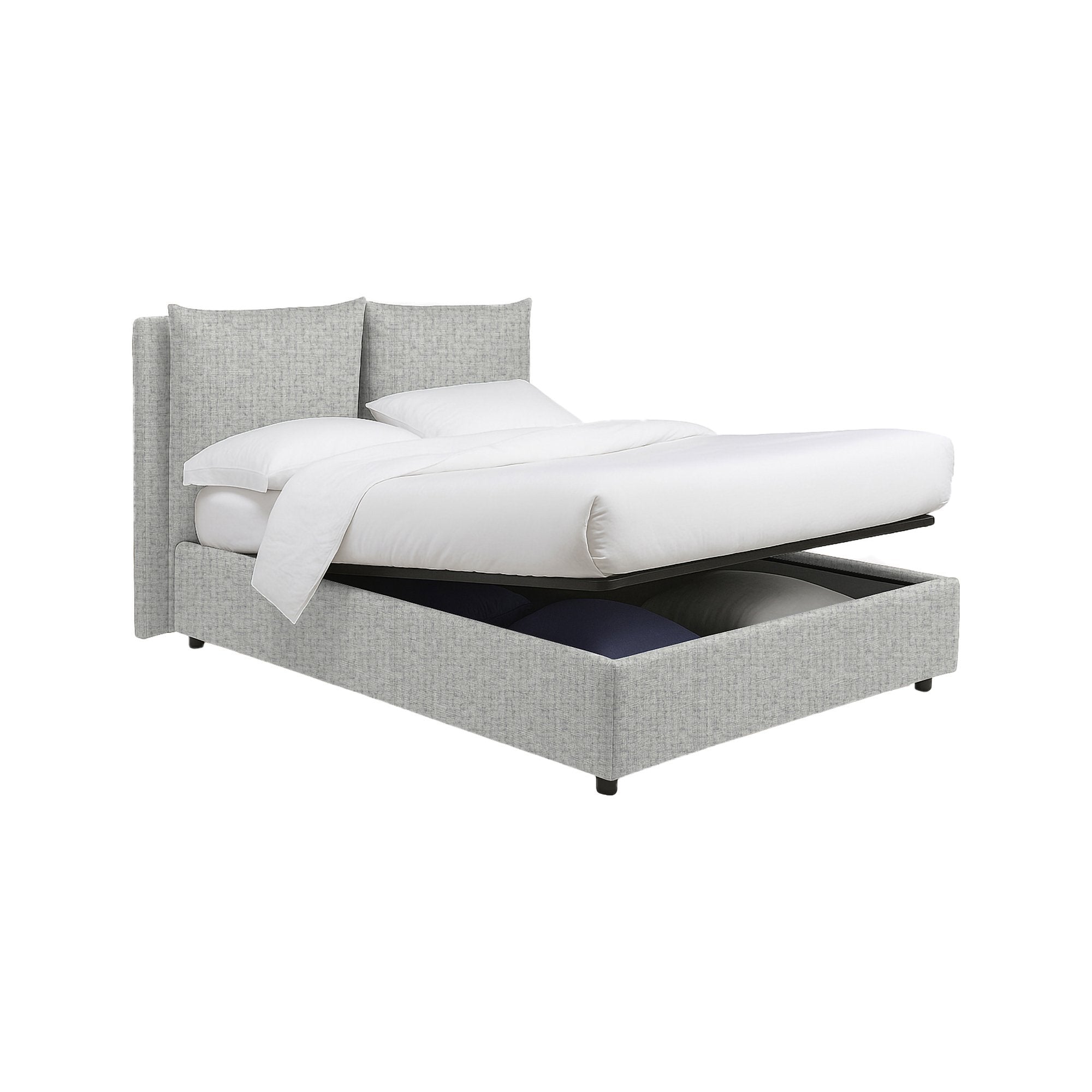 Falmouth, Letto Piazza e Mezza Sfoderabile Made in Italy, Grigio Chiaro
