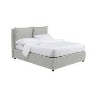 Liskeard, Letto Matrimoniale Sfoderabile Made in Italy, Grigio Chiaro