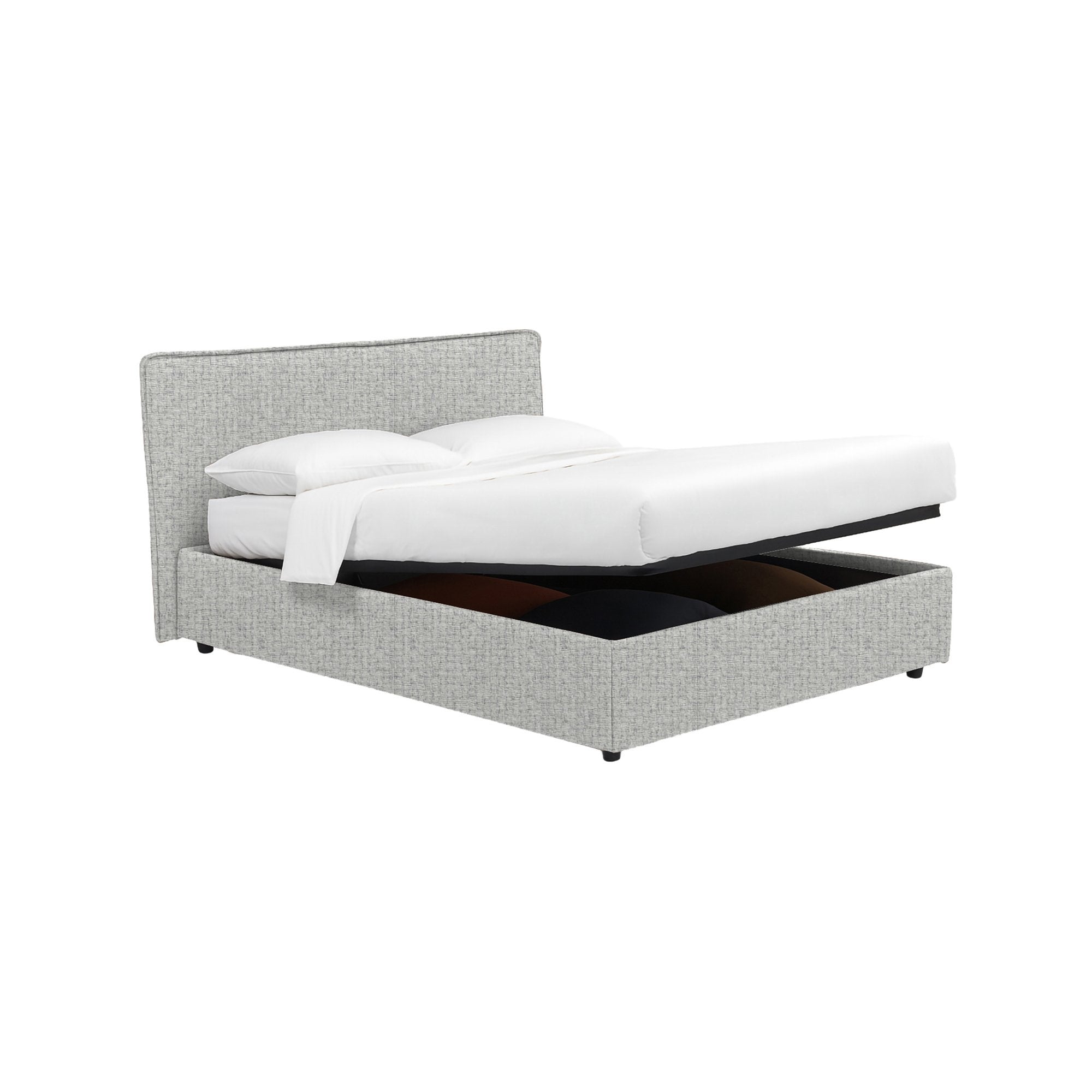 Louth, Letto Singolo Sfoderabile Made in Italy, Grigio Chiaro