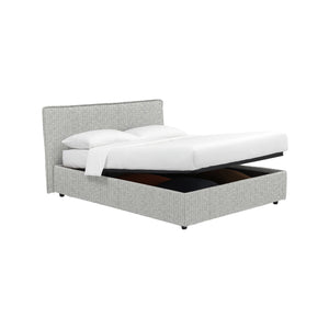 Oldham, Letto Piazza e Mezza Sfoderabile Made in Italy, Grigio Chiaro