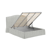 Morley, Letto Matrimoniale Sfoderabile Made in Italy, Grigio Chiaro