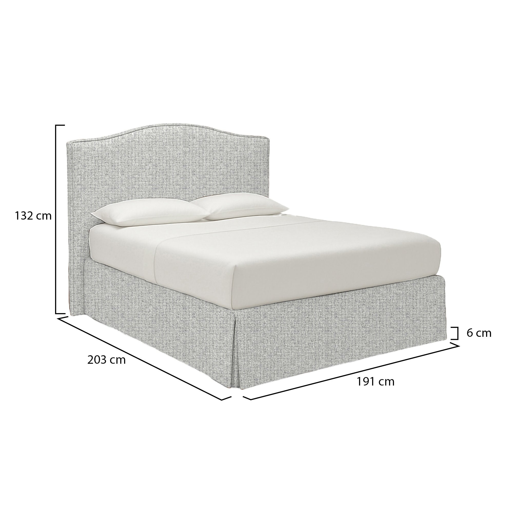 Morley, Letto Matrimoniale Sfoderabile Made in Italy, Grigio Chiaro