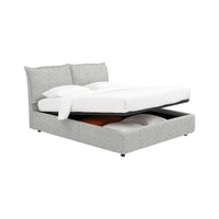 Uckfield, Letto Matrimoniale Sfoderabile Made in Italy, Grigio Chiaro