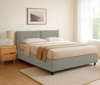 Leeds, Letto Piazza e Mezza Sfoderabile Made in Italy, Grigio