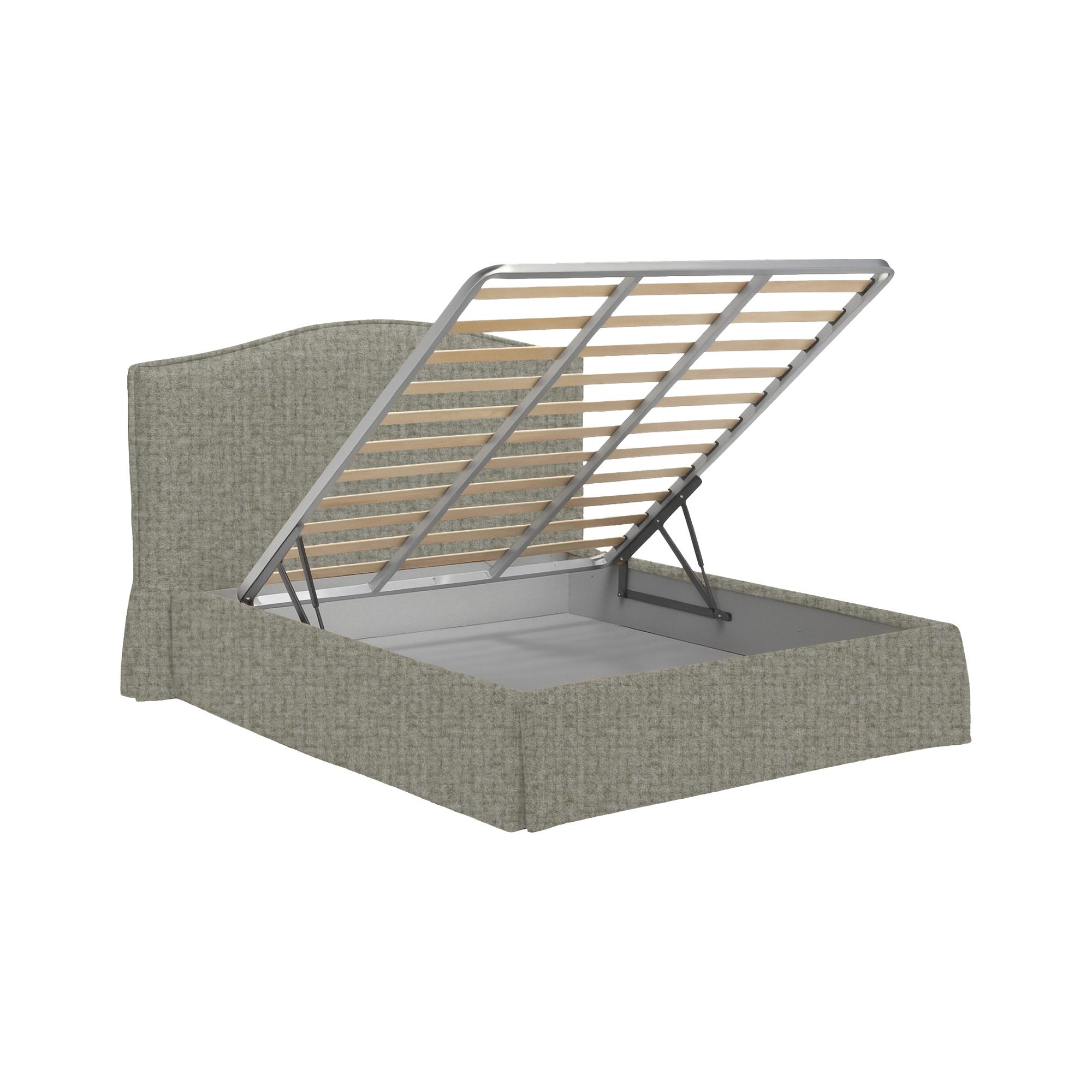 Runcorn, Letto Piazza e Mezza Sfoderabile Made in Italy, Grigio