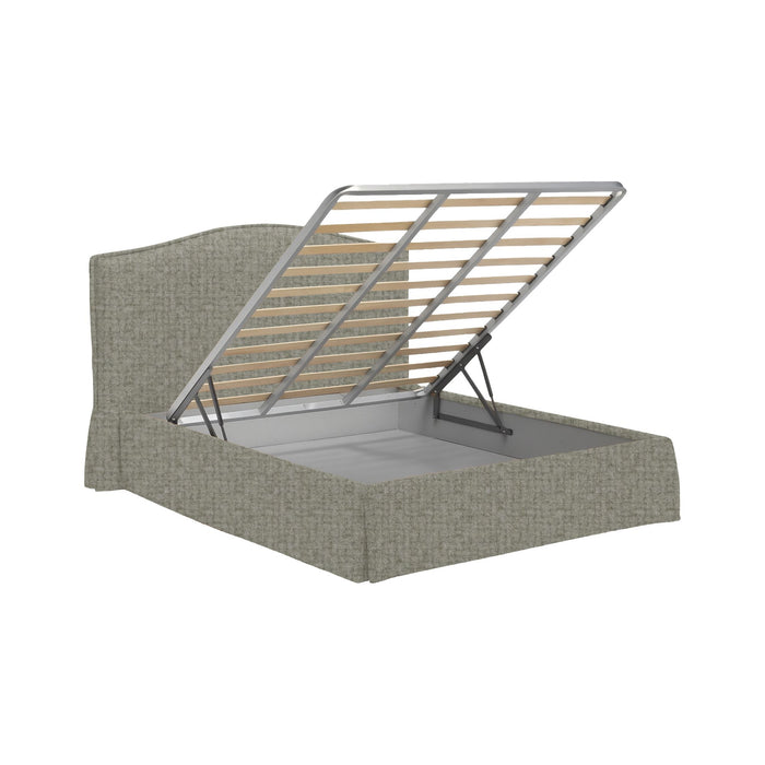 Bebington, Letto Matrimoniale Sfoderabile Made in Italy, Grigio