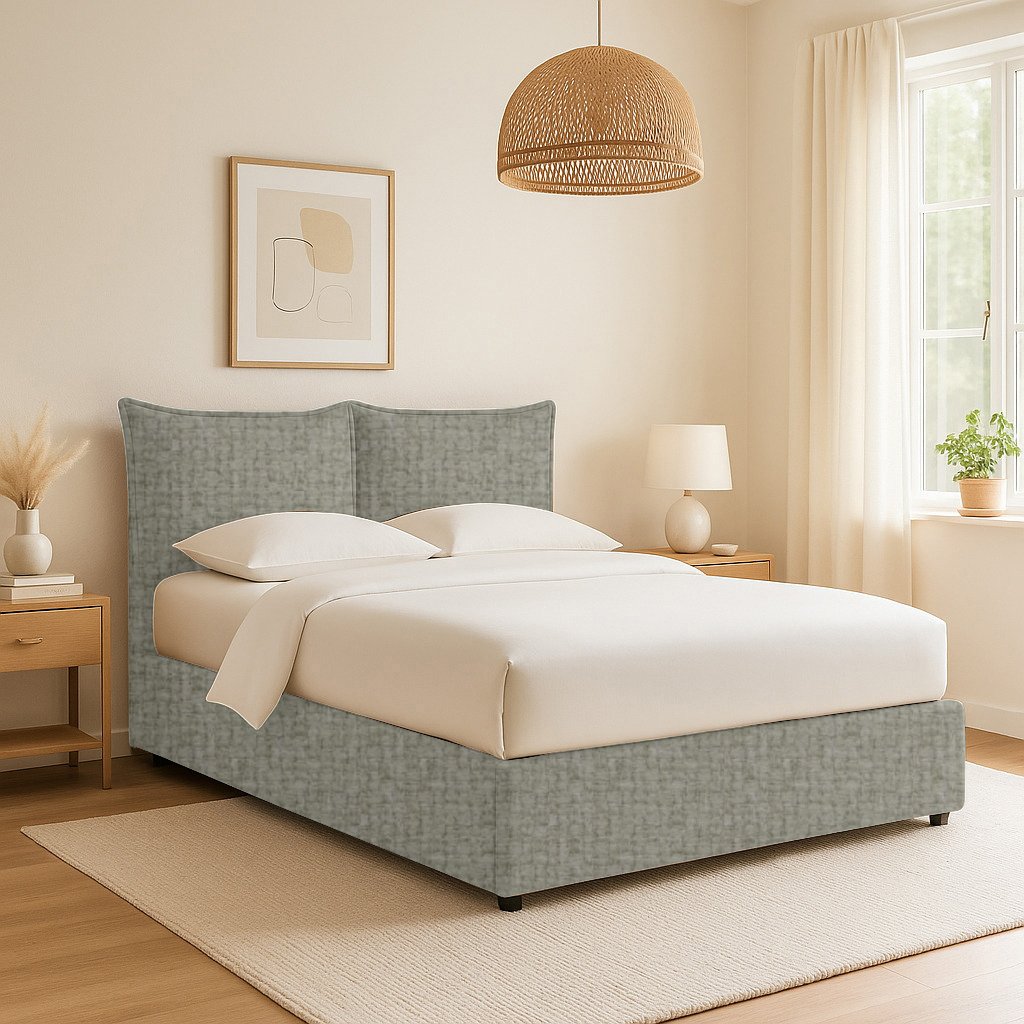 Penzance, Letto Piazza e Mezza Sfoderabile Made in Italy, Grigio