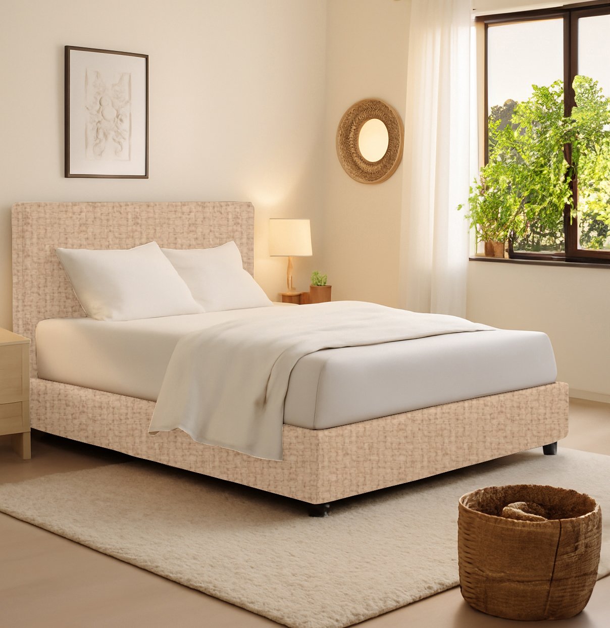 Harlow, Letto Piazza e Mezza Sfoderabile Made in Italy, Beige