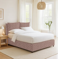 Newton, Letto Piazza e Mezza Sfoderabile Made in Italy, Rosa Antico