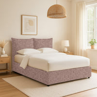 Wetherby, Letto Matrimoniale Sfoderabile Made in Italy, Rosa Antico