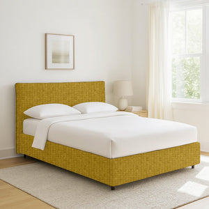 Louth, Letto Singolo Sfoderabile Made in Italy, Giallo Ocra
