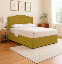 Eccles, Letto Singolo Sfoderabile Made in Italy, Giallo Ocra