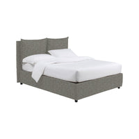 Falmouth, Letto Piazza e Mezza Sfoderabile Made in Italy, Grigio Cenere