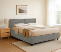 Leeds, Letto Piazza e Mezza Sfoderabile Made in Italy, Grigio Cenere
