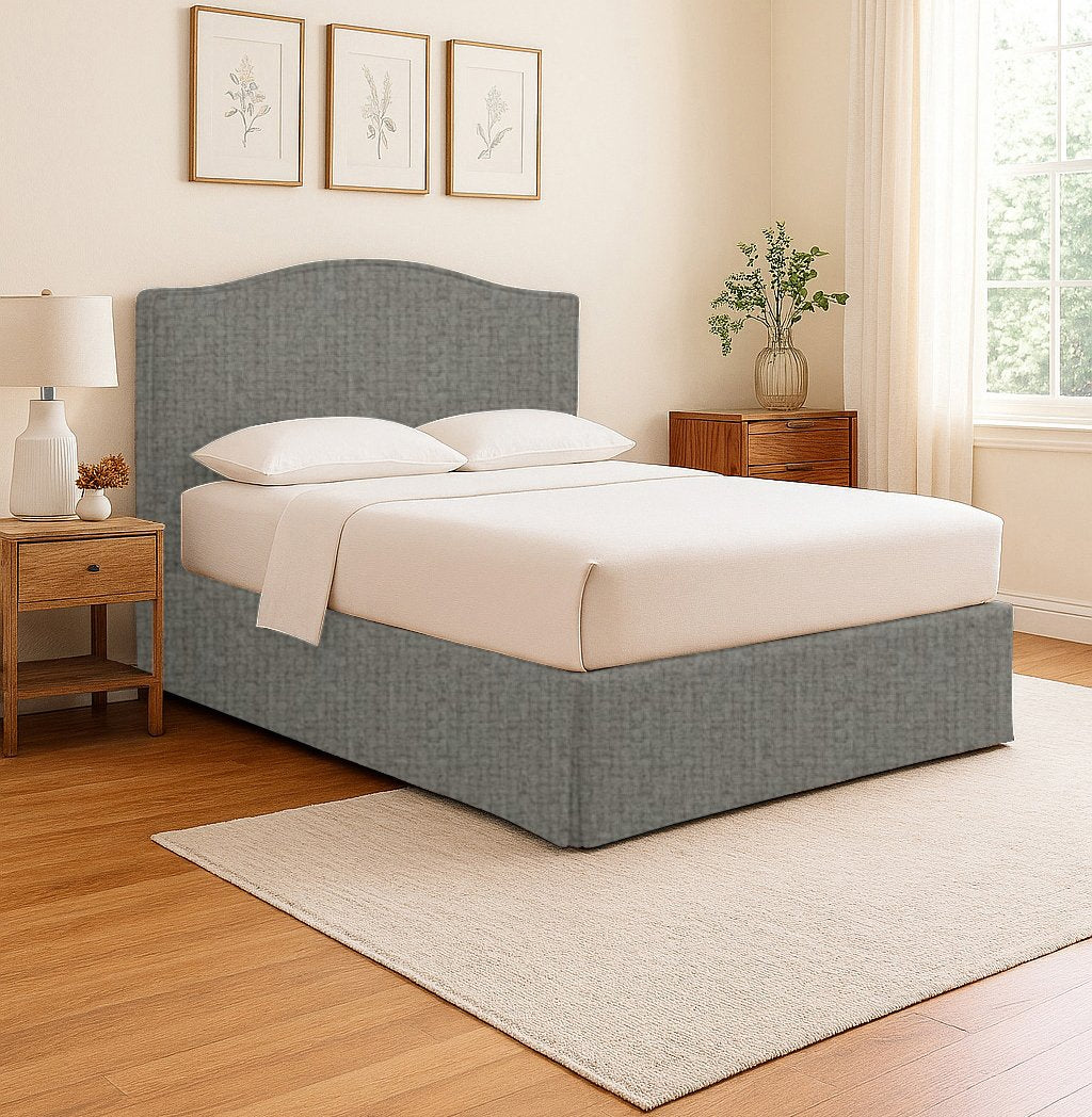 Runcorn, Letto Piazza e Mezza Sfoderabile Made in Italy, Grigio Cenere