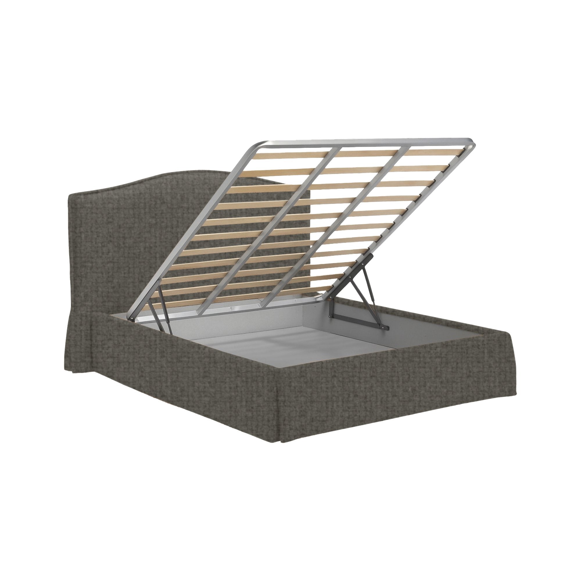 Batley, Letto Singolo Sfoderabile Made in Italy, Grigio Tortora