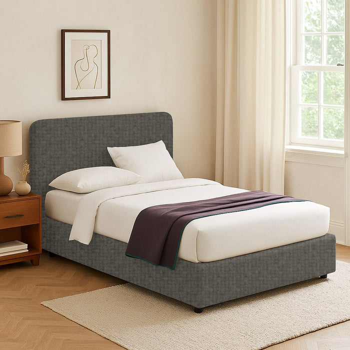 Wigan, Letto Matrimoniale Sfoderabile Made in Italy, Grigio Tortora