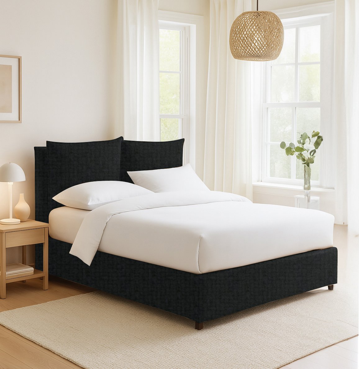 Newton, Letto Piazza e Mezza Sfoderabile Made in Italy, Grigio Scuro